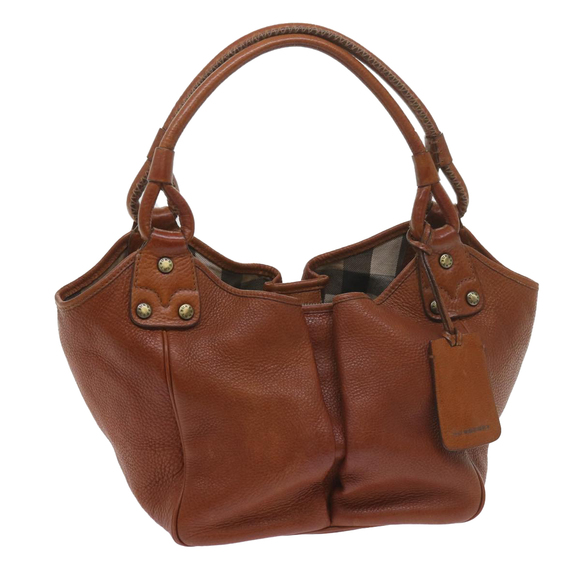 BURBERRY Shoulder Bag Leather Brown Auth yk9592 - Picture 1 of 16